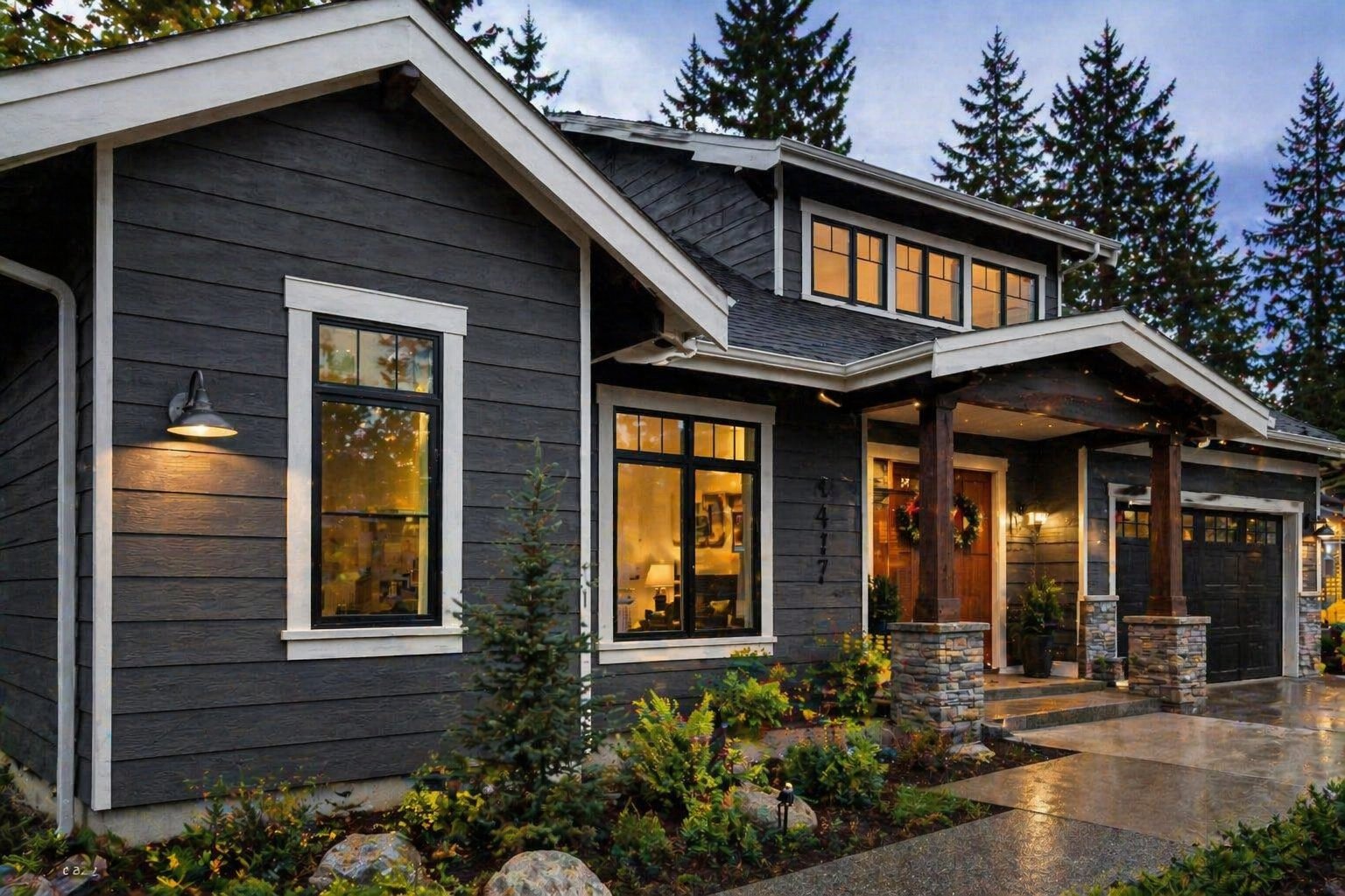 James Hardie fiber cement plank siding installation by Left Coast Exteriors in Southwest Washington