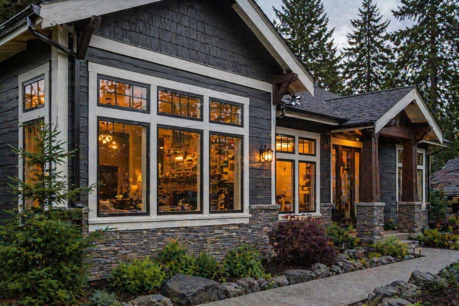 ProVia replacement windows installed in a Clark County home by Left Coast Exteriors